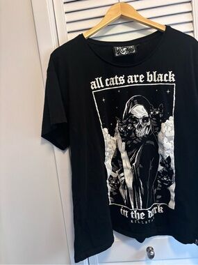 Killstar Black 'All Cats Are Black' Graphic Tee